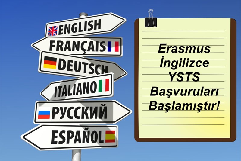 Erasmus İngilizce Yabancı Dil Seviye Tespit Sınavı (YSTS) Başvuruları Başlamıştır!
